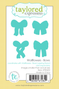 Graphic of Wallflower - Bows Dies which creates bows for papercrafting.