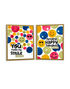 Two handmade greeting cards with smiley faces on both and different sentiments on each.