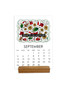 Handmade calendar with leaves on it for September.
