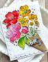 Handmade greeting cards with flowers on it and stay strong sentiment on it.