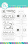 Graphic of Seeds & Such - Sew Essential Clear Stamp with different sentiments on it for papercrafting.
