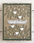 Handmade greeting card with trees on it and you are the heart of our family tree sentiment on it.