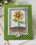 Handmade greeting card with sunflower on it and you grow, girl sentiment on it.