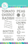 Graphic of Seeds & Such - Vegetables Clear Stamp Set that includes summer plant themes for papercrafting.