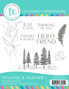 Graphic of Foliage & Feather Rubber Stamp Set which is used for papercrafting.