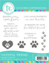 Graphic of Faithful Friend Stamp Set which includes sympathy sentiments for papercrafting.