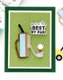 Handmade greeting card with golf clubs and you're the best by par sentiment on it.