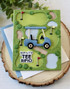 Handmade greeting card with golf cart on it and golf course with you're teerific sentiment on it.