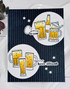 Handmade greeting card with beers on it and cheers to you and you're beer-illiant sentiments on it.