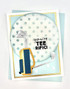 Handmade greeting card with golf clubs on it and it you're teerific sentiment on it.