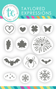 Graphic of Inky Doodles Clear Stamp - Holidays which include holiday stamps for papercrafting.