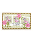 Handmade greeting card with flamingos on it and glad you're part of my flock sentiment on it.