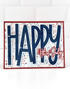 Handmade greeting card with fireworks on it and happy 4th of July sentiment on it.