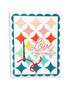 Handmade greeting card with diamonds on it and love you to pieces sentiment on it.