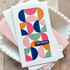 Handmade greeting card with quartered circles on it and you rock sentiment on it.
