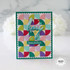 Handmade greeting card with quartered circles on it and hey beautiful sentiment on it.