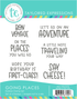 Graphic of Going Places Stamp Set which is a rubber stamp set used for papercrafting.
