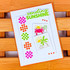 Handmade greeting card with summer beach themed its on it and sending sunshine sentiment on it.