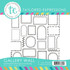 Graphic of Gallery Wall 6x6 Background Stamp which includes stamps for papercrafting.