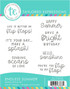Graphic of Endless Summer Stamp Set which includes beach themed sentiments for papercrafting.