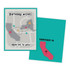 Graphic of handmade greeting card of California.