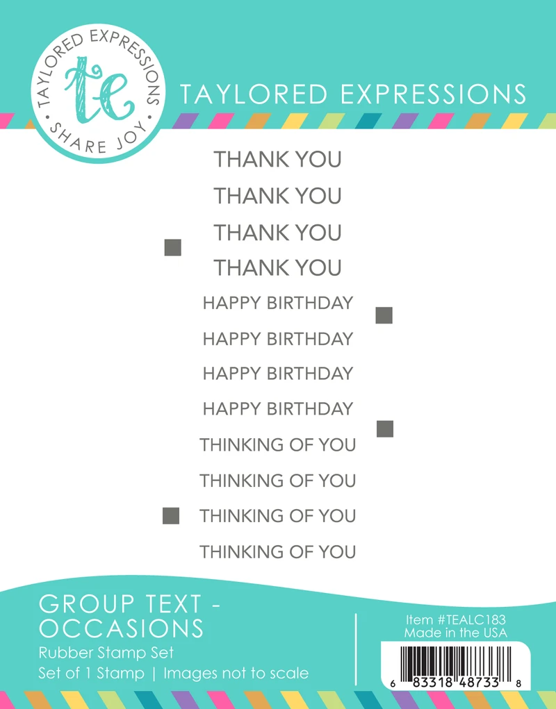Group Text Stamp - Occasions