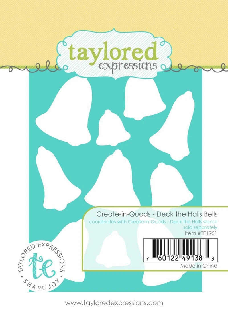 Create-in-Quads - Deck the Halls Bells Cutting Plate Die