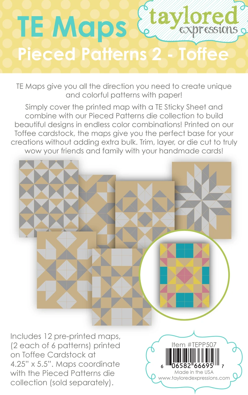 TE Maps - Pieced Patterns 2 - A2 Toffee