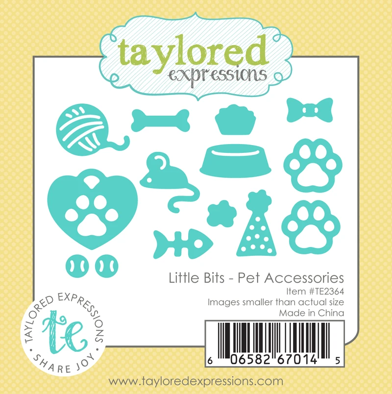 Graphic of Little Bits - Pet Accessories which includes cat and dog accessories for papercrafting.