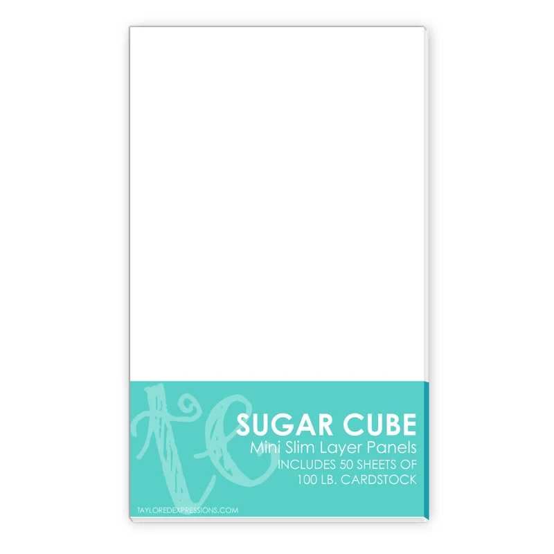 Graphic of Layer Panels - Mini Slim - Sugar Cube which is a white colored cardstock.