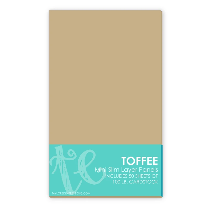 Graphic of Layer Panels - Mini Slim - Toffee which is a brown colored cardstock.