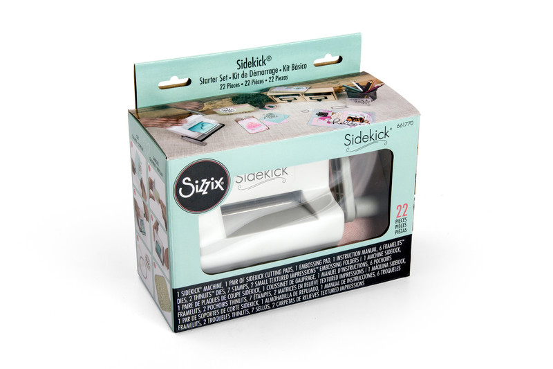 Sizzix Sidekick Starter Kit 661770 Portable Manual Die Cutting & Embossing  Machine for Arts & Crafts, Scrapbooking & Cardmaking, 6.35 cm Opening, 2.5