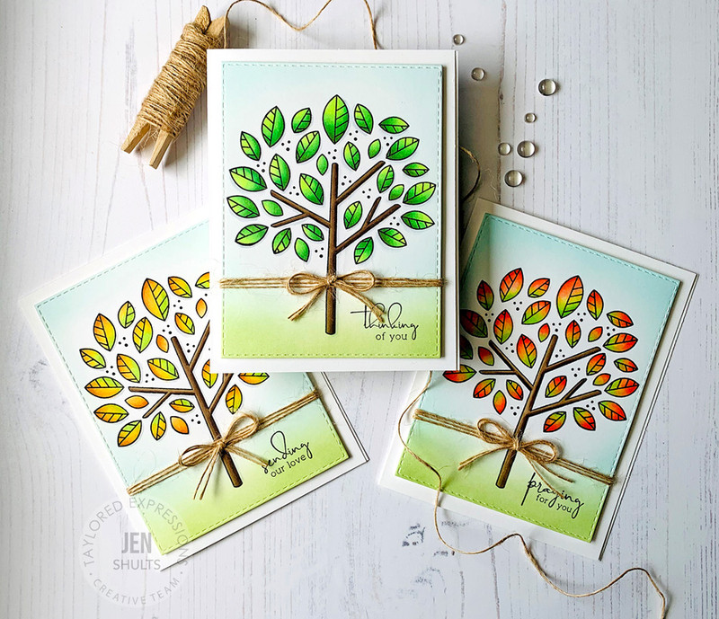 Simple stamp masking: a tree branch