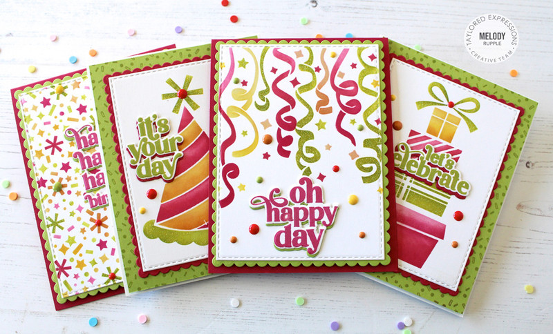 Create-in-Quads - Birthday Layering Stencil