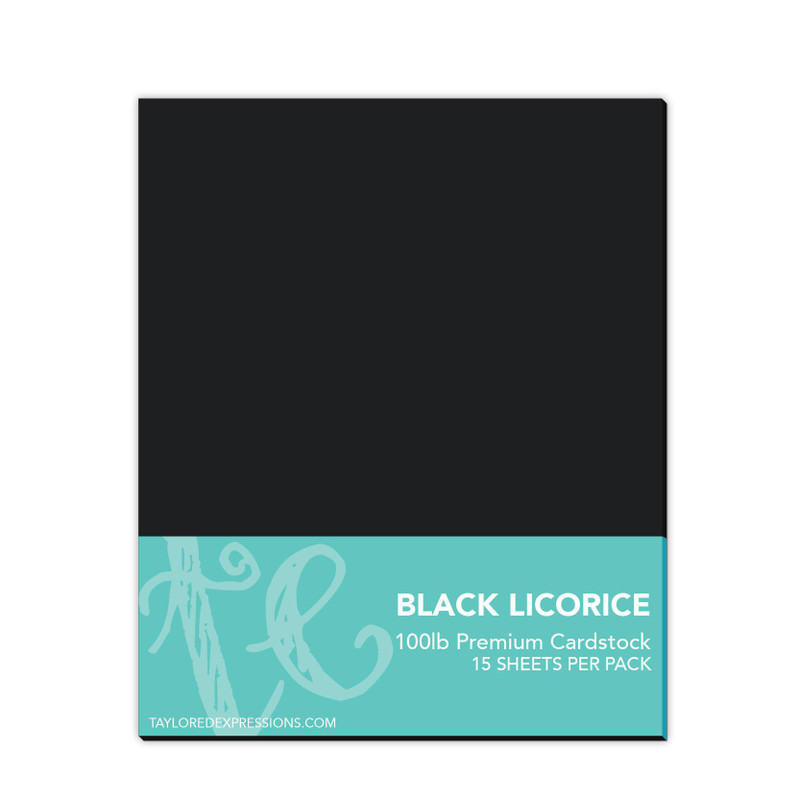 black licorice cardstock