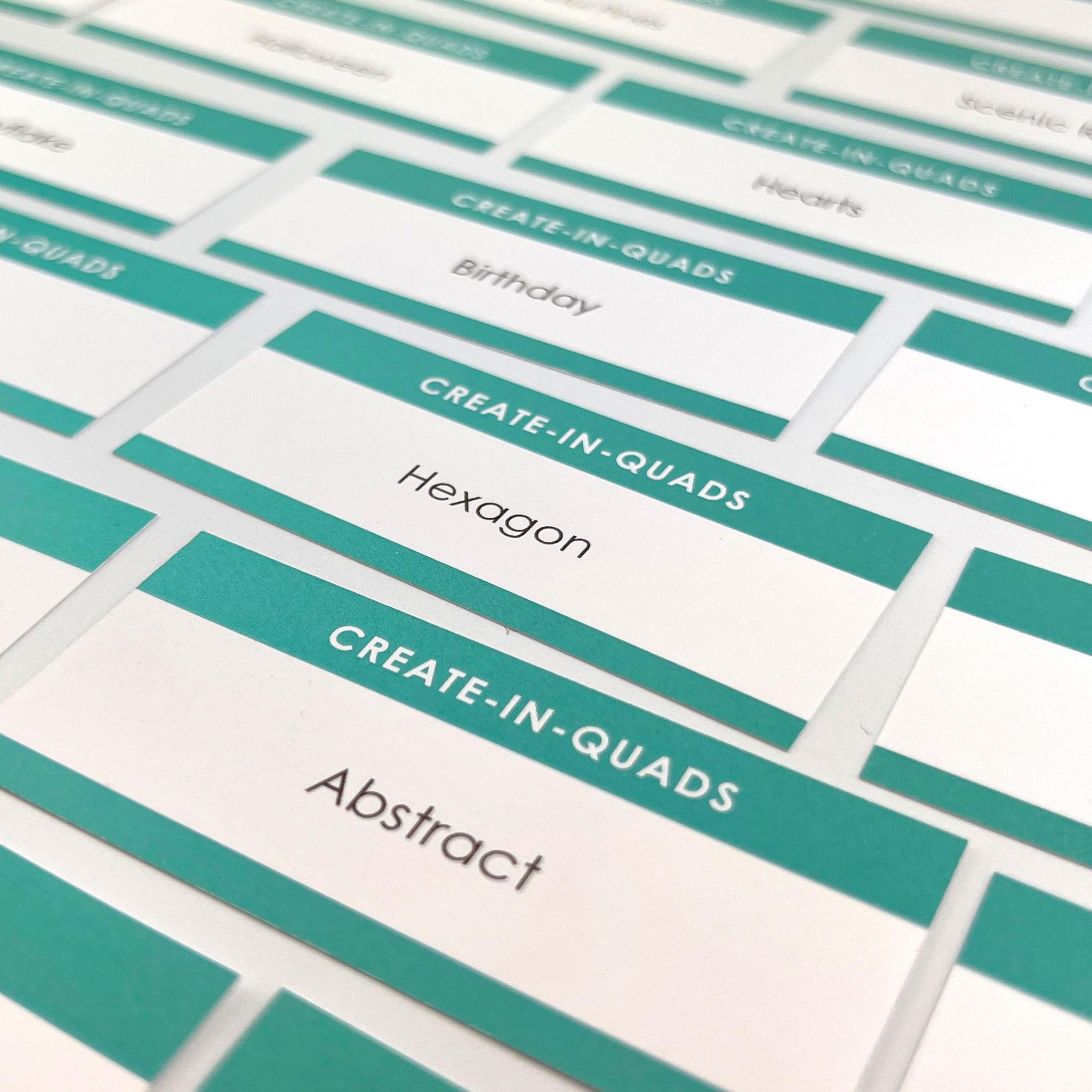 Create-in-Quads + Triple Slim Perfect Pouch Labels