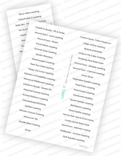 Label It - 2025 Stencil Storage Stickers