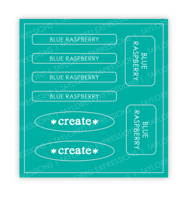 Love to Label Sticker Sheet - Blue Raspberry