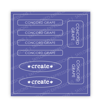Love to Label Sticker Sheet - Concord Grape