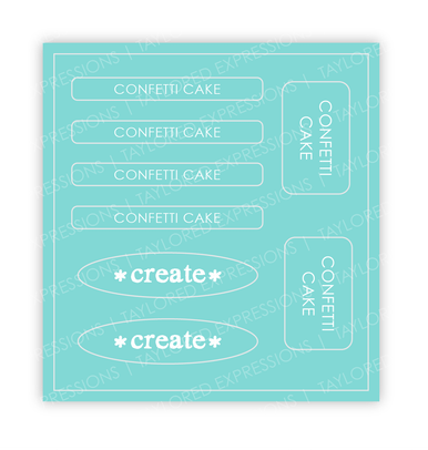 Love to Label Sticker Sheet - Confetti Cake