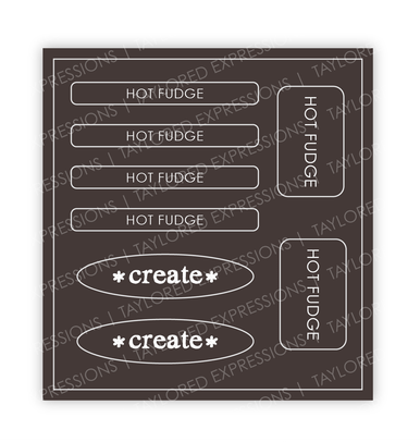 Love to Label Sticker Sheet - Hot Fudge