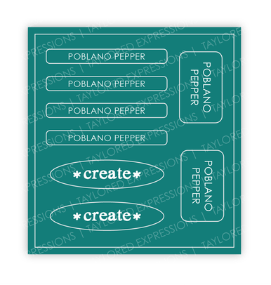 Love to Label Sticker Sheet - Poblano Pepper
