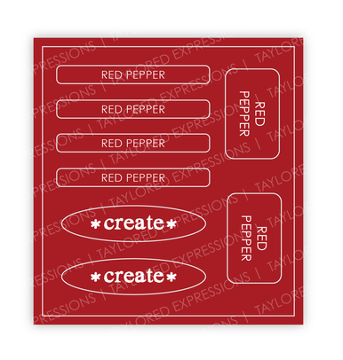 Love to Label Sticker Sheet - Red Pepper
