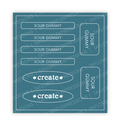 Love to Label Sticker Sheet - Sour Gummy