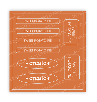 Love to Label Sticker Sheet - Sweet Potato Pie