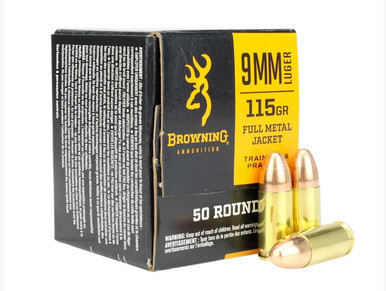 Browning 9mm Luger 115gr Full Metal Jacket 1,000 Rounds