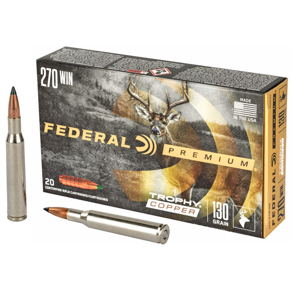 Fed Prm 270win 130gr Trphy Copper 20 Rounds