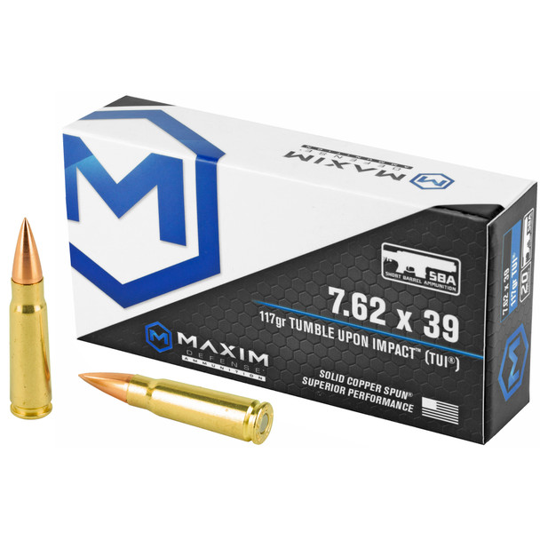 Maxim 762x39 117gr Tui Sba 20 Rounds