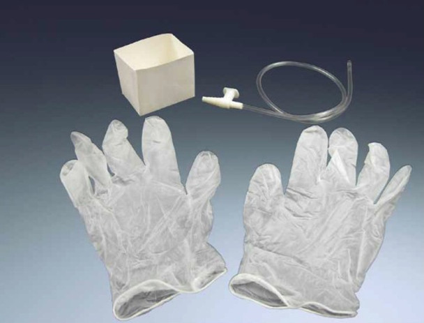 Suction Catheter Kit 10F Pop-up Solution Cup, Two Vinyl Gloves, Latex-Free, Sterile, 50/cs - 1110