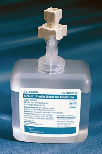 Water Sterile Prefilled Humidifier Kit 500ml 12/cs - Venture